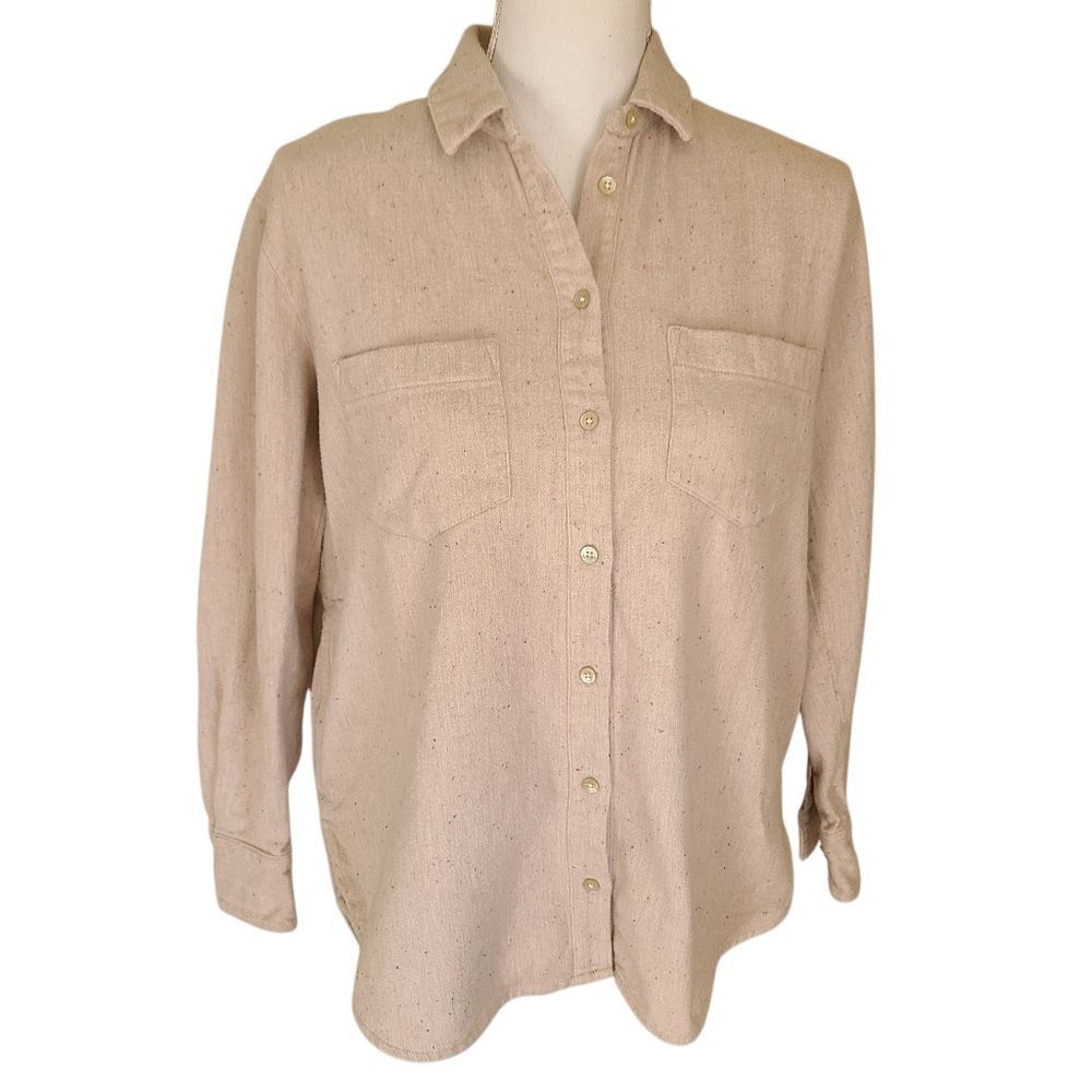 madewell flannel sunday shirt speckle size XXS